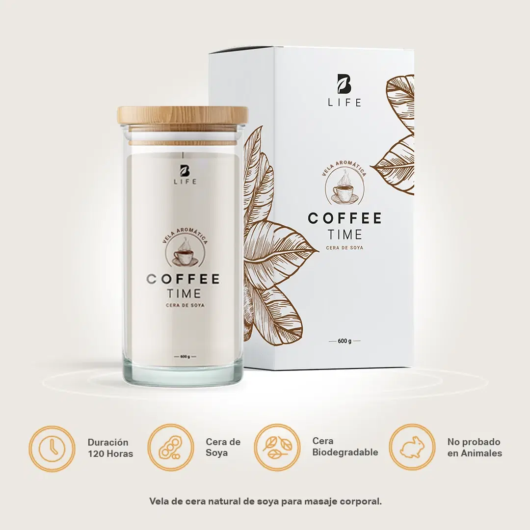 Imagen de Coffee Time Aromatic Candle | Vela Aromática de Café Recién Hecho 600 g