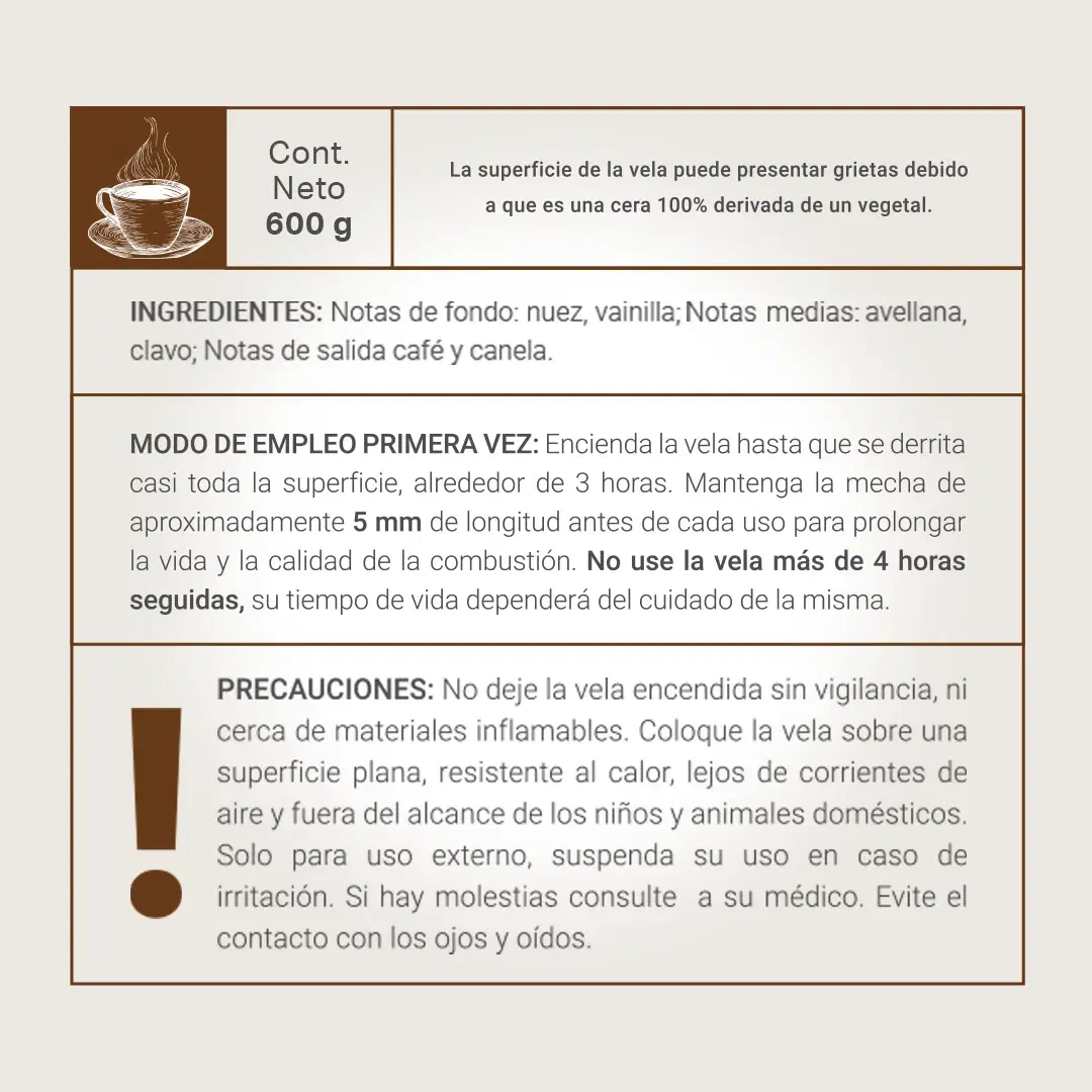 Imagen de Coffee Time Aromatic Candle | Vela Aromática de Café Recién Hecho 600 g