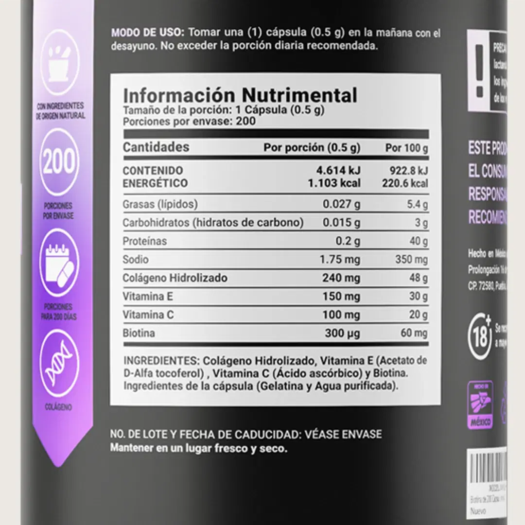 Imagen de Colágeno Hidrolizado con Biotina | con Vitamina E y Vitamina C