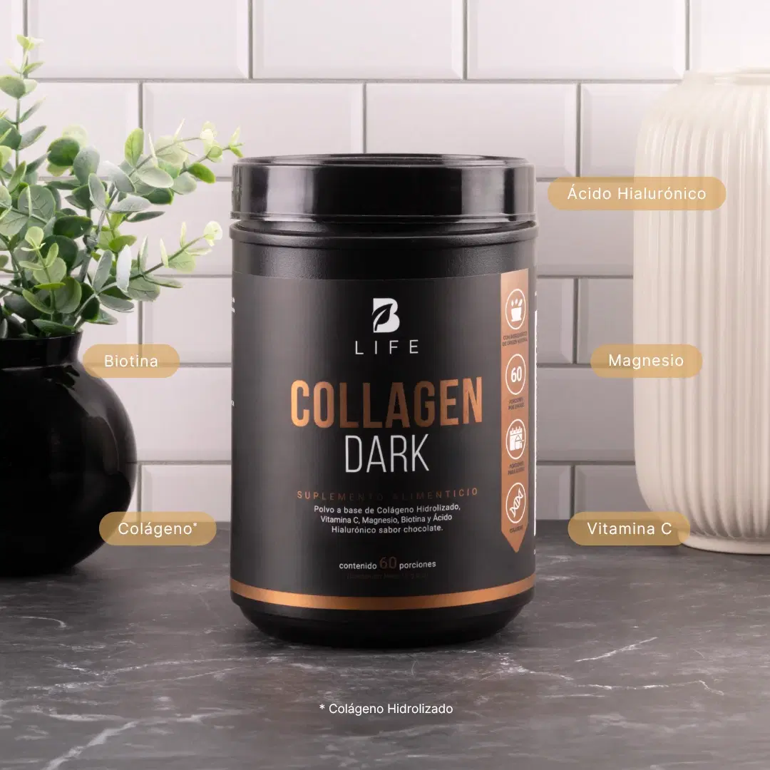 Imagen de Colágeno Hidrolizado en Polvo sabor Chocolate | con Vitamina C, Magnesio, Biotina y Ácido Hialurónico | 720 gramos