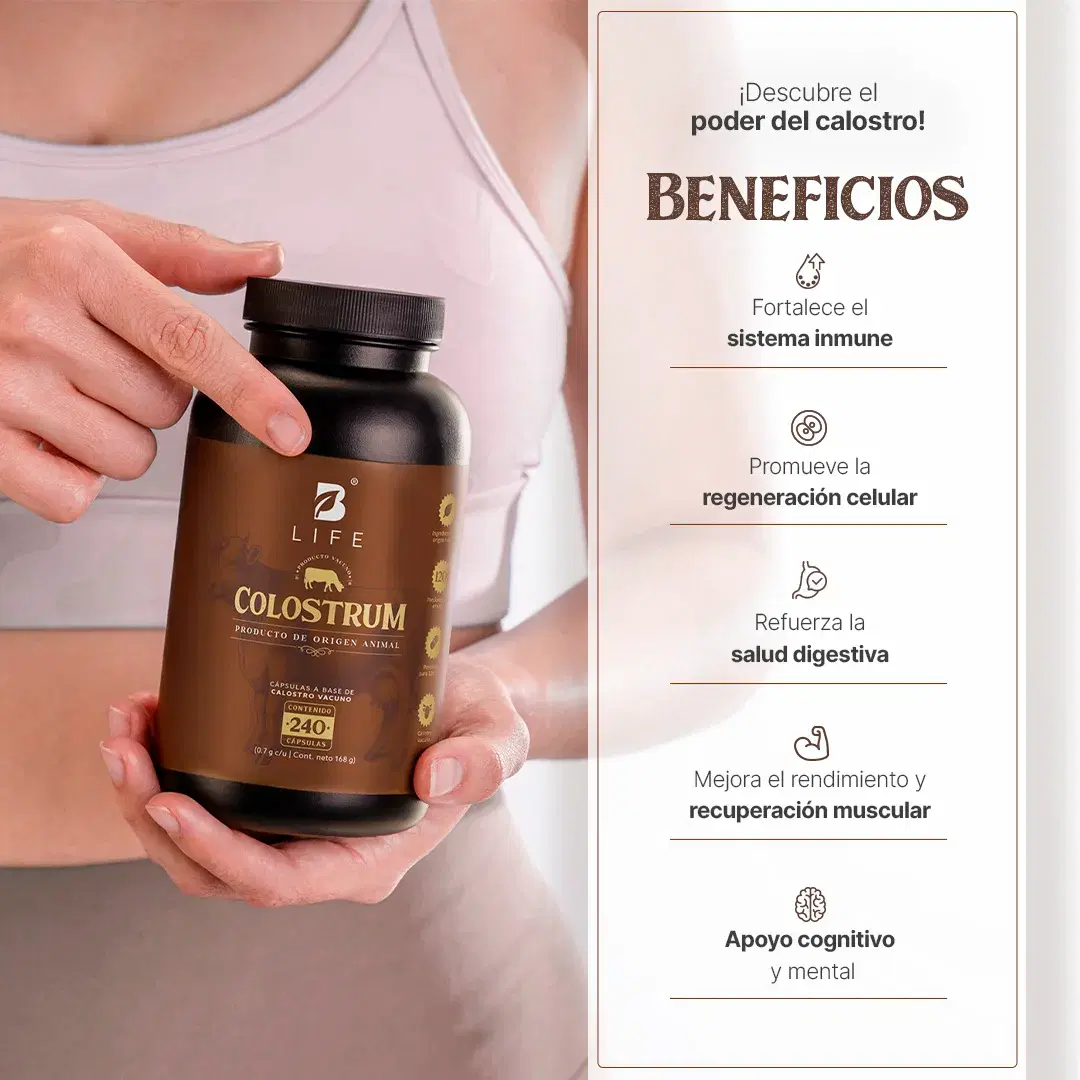 Imagen de Calostro Vacuno | Concentrado de Nutrientes de la Primera Lactancia | 240 Cápsulas | 1400 mg por porción