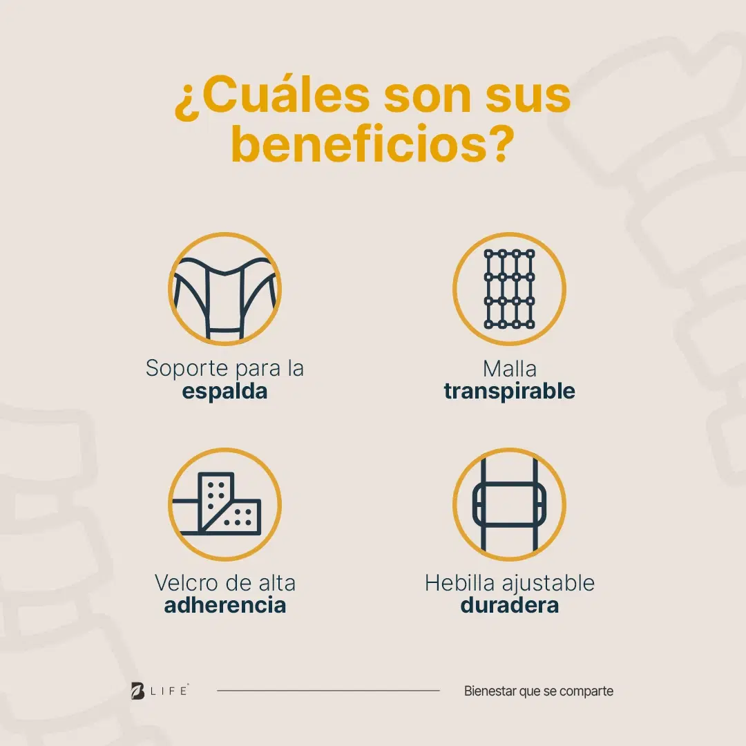 Imagen de Posture Corrector B Life. Soporte para Espalda y Hombros, Diseño Ergonómico