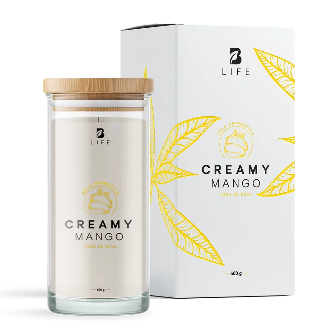 Imagen de Creamy Mango Aromatic Candle | Vela Aromática Esencia de Mango 600 g