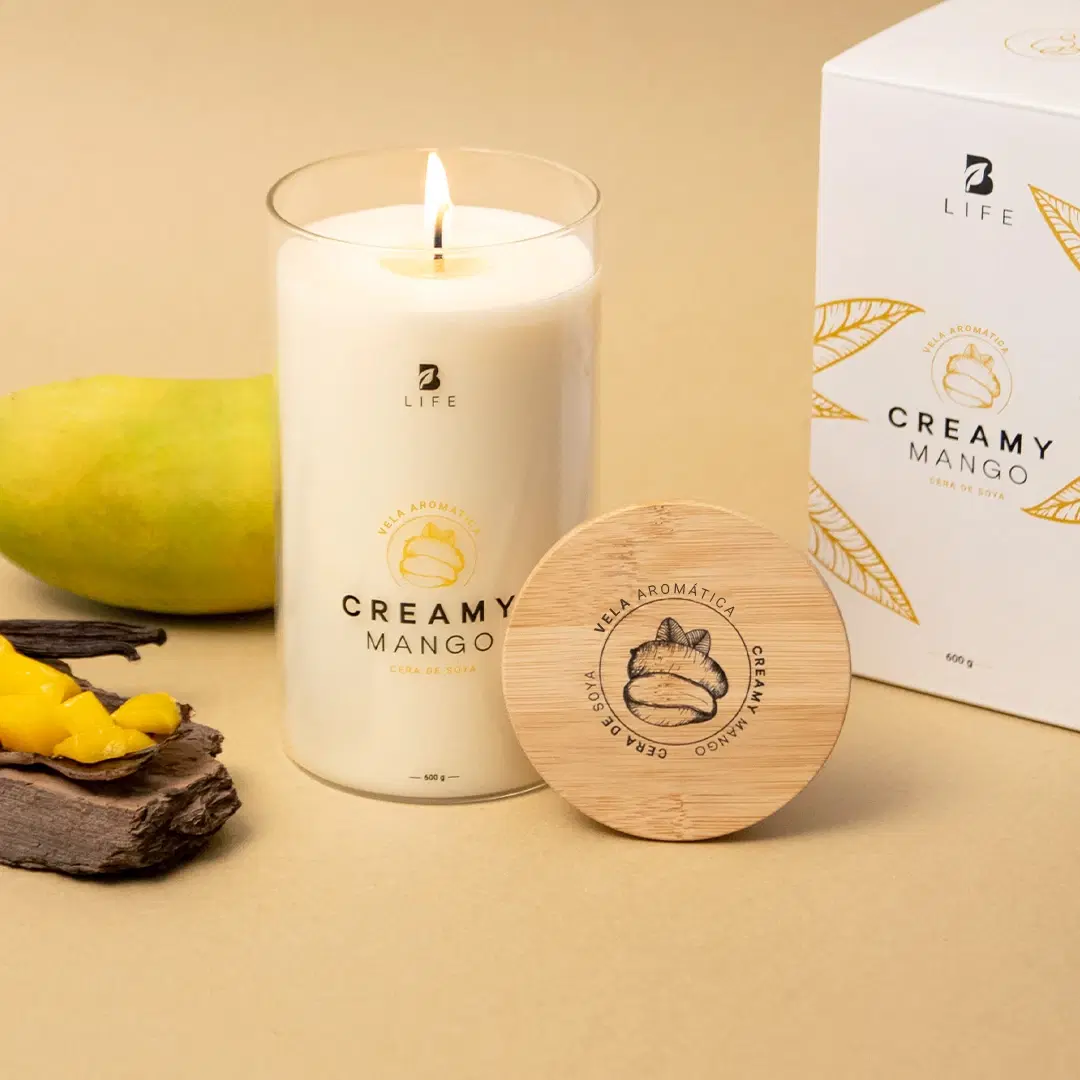Imagen de Creamy Mango Aromatic Candle | Vela Aromática Esencia de Mango 600 g