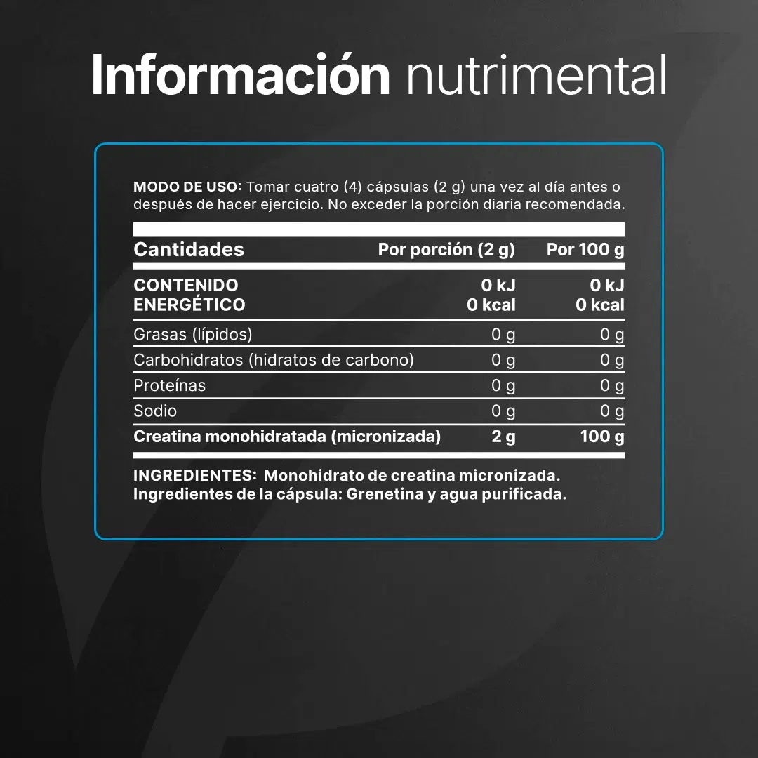 Imagen de Creatina Monohidratada Micronizada | 240 Cápsulas | Alta Pureza