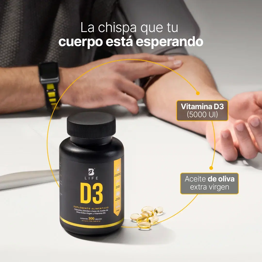 Imagen de Vitamina D3 con Aceite de Oliva Extra Virgen 5000 UI | 300 cápsulas
