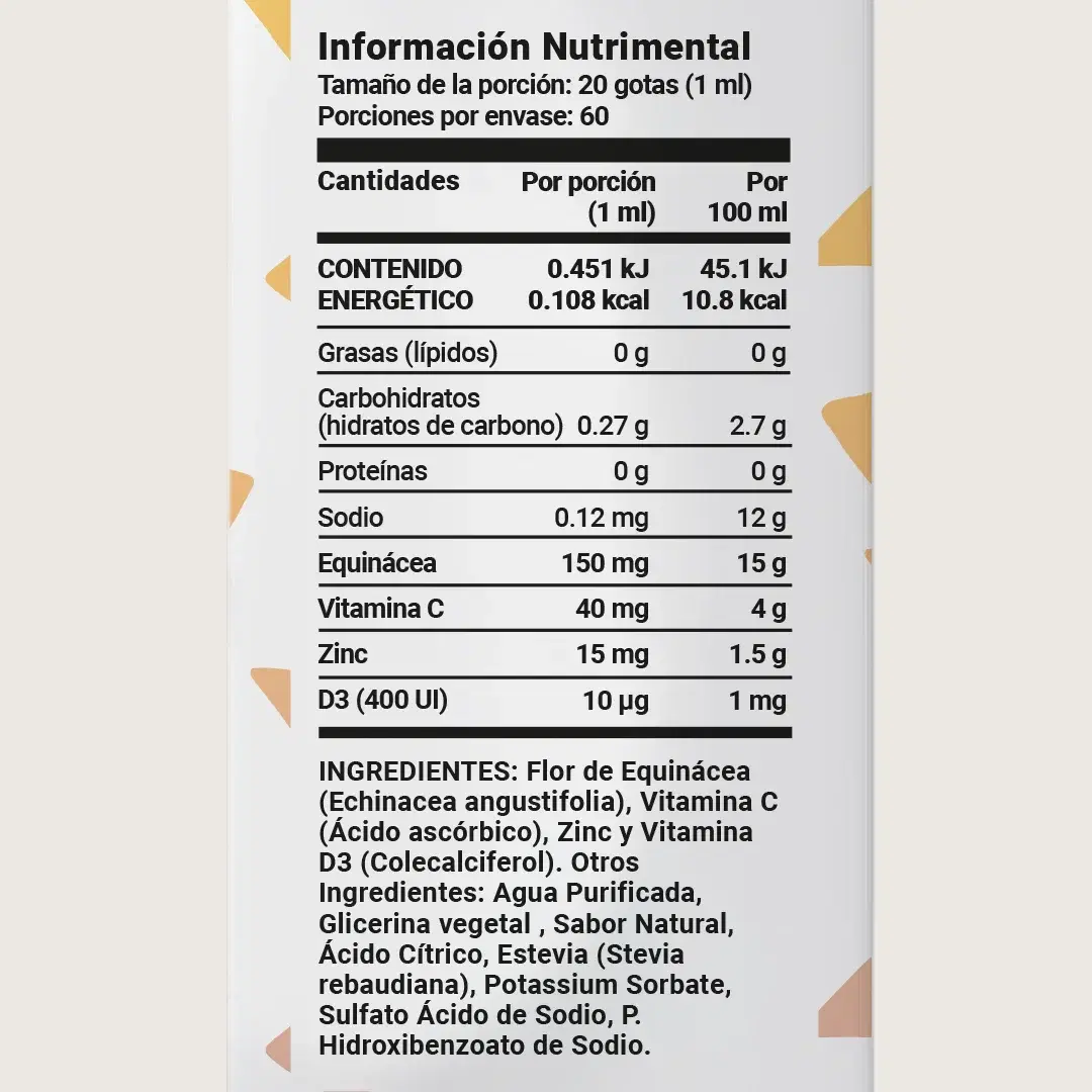 Imagen de Multivitamínico en Gotas | Vitamina C, D3, Zinc y Equinácea | para mayores de 2 años | 60 Tomas