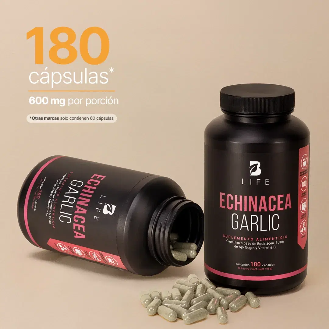 Imagen de Equinácea | Adicionado con Ajo Negro y Vitamina C | 180 Cápsulas