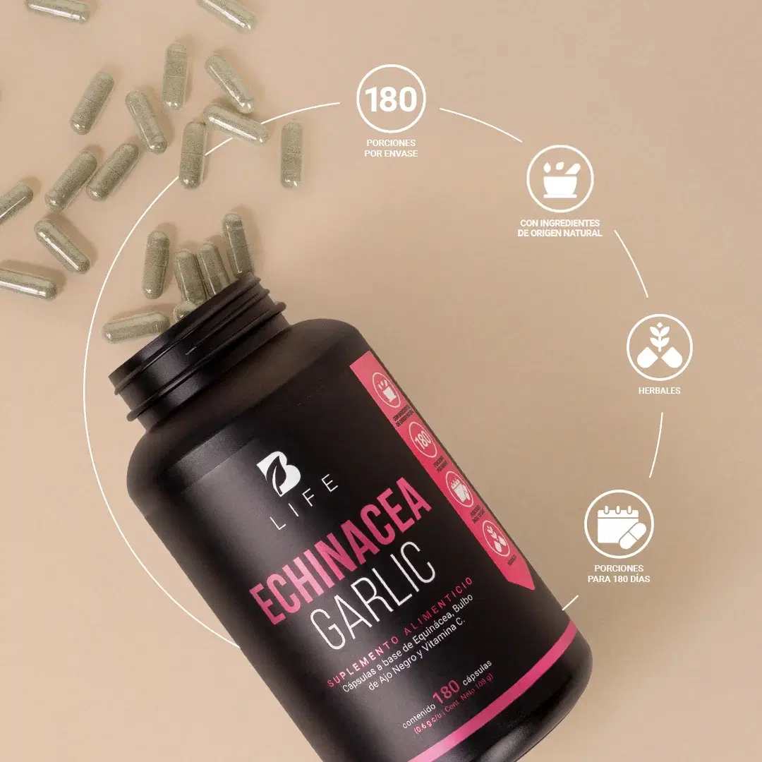 Imagen de Equinácea | Adicionado con Ajo Negro y Vitamina C | 180 Cápsulas