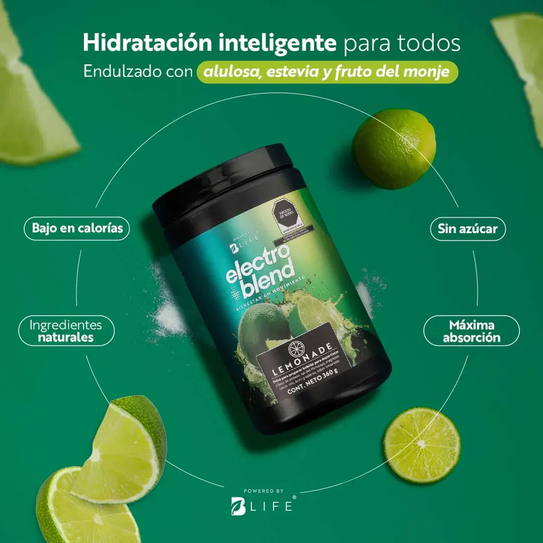 Imagen de Electroblend Lemonade | Bebida Hidratante Sin Azúcar sabor Limonada 60 servicios