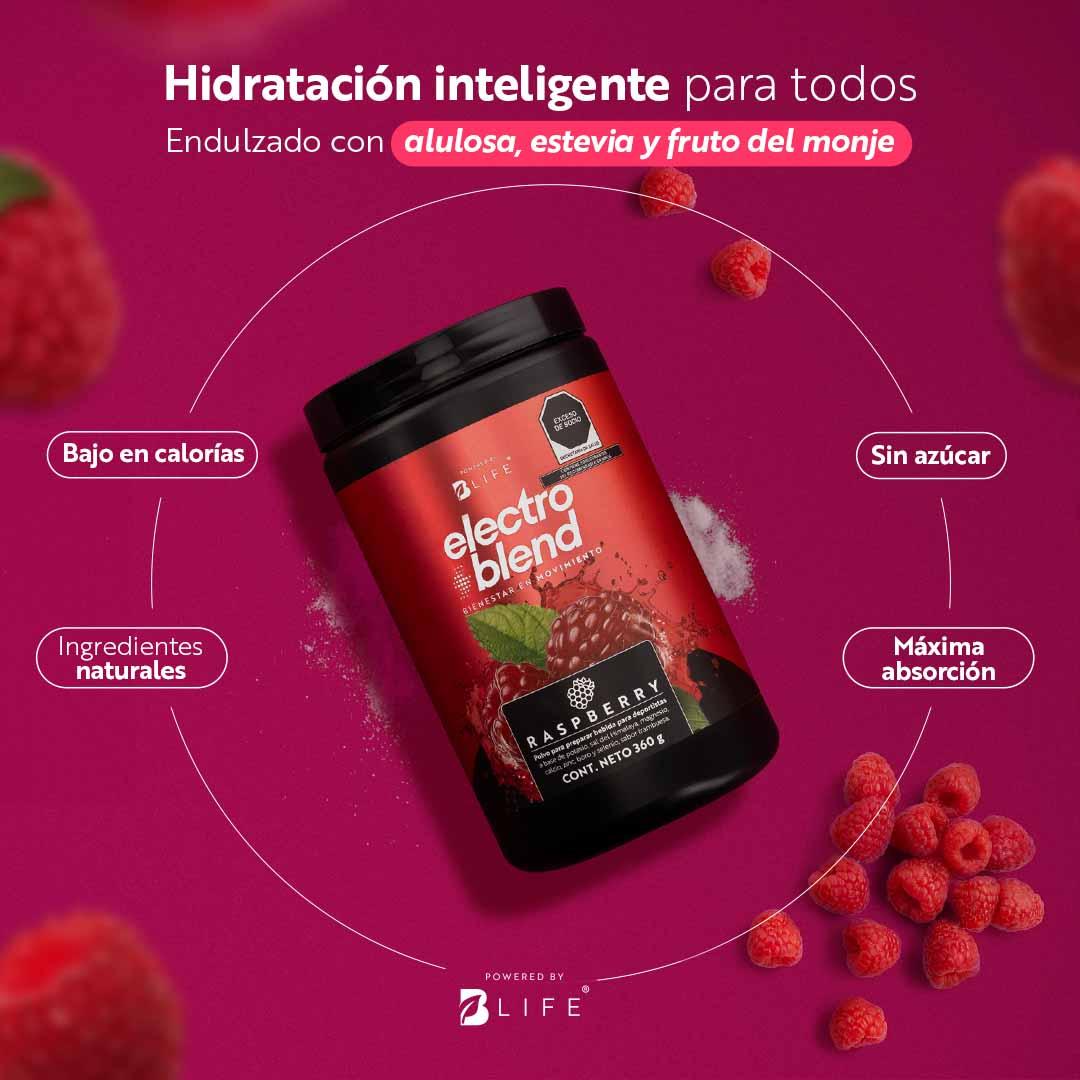 Imagen de Electroblend Raspberry | Bebida Hidratante Sin Azúcar sabor Frambuesa 60 servicios