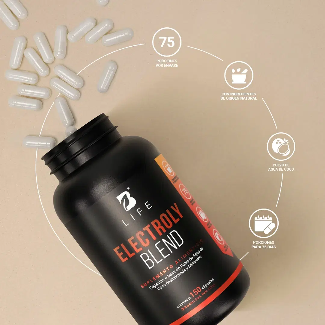 Imagen de Electrolitos en cápsula | con polvo de Agua de Coco, Potasio, Magnesio, Hierro y Zinc | 150 Cápsulas
