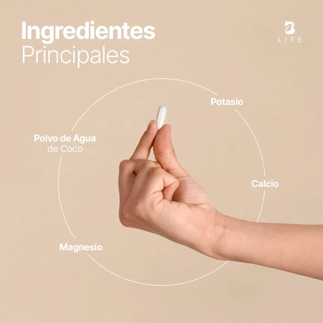 Imagen de Electrolitos en cápsula | con polvo de Agua de Coco, Potasio, Magnesio, Hierro y Zinc | 150 Cápsulas