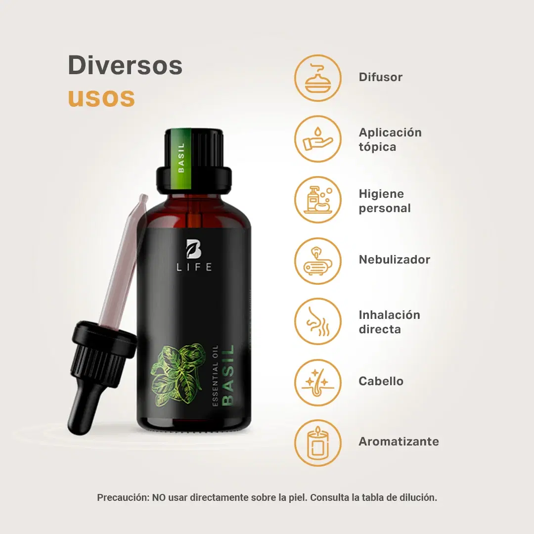 Imagen de Essential Oil Basil | Aceite Esencial Albahaca 50 ml