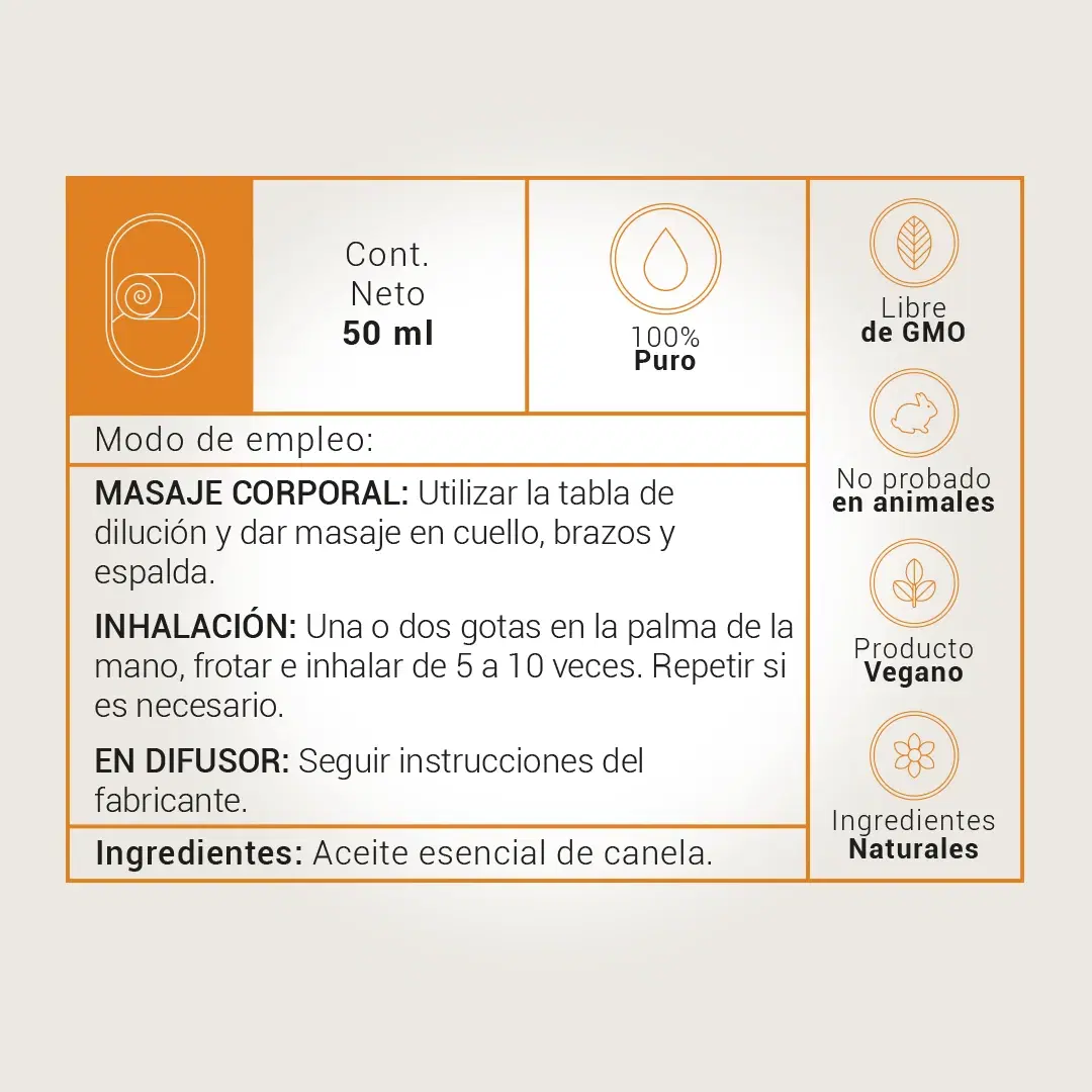 Imagen de Essential Oil Cinnamon | Aceite Esencial Canela 50 ml
