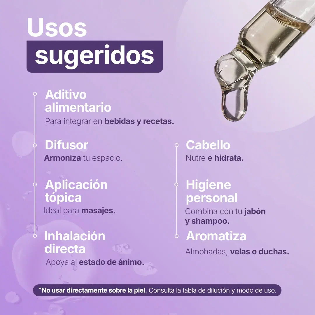 Imagen de Essential Oil Lavender | Aceite Esencial Lavanda 50 y 120 ml | Grado alimenticio