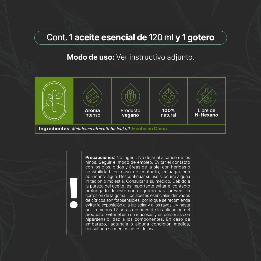 Imagen de Essential Oil Tea Tree | Aceite Esencial Árbol de Té 50 y 120 ml