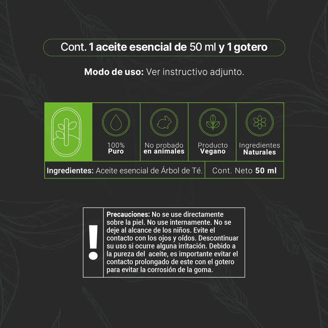 Imagen de Essential Oil Tea Tree | Aceite Esencial Árbol de Té 50 y 120 ml