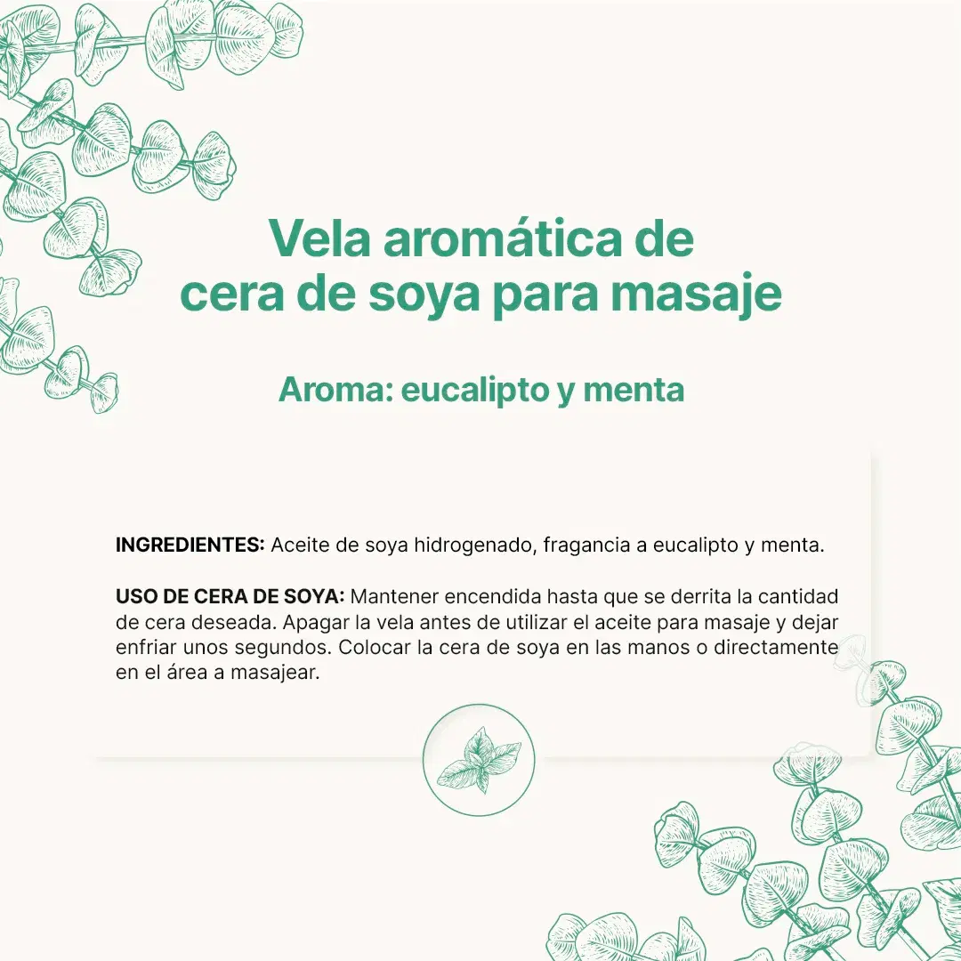 Imagen de Eucalyptus Mint Aromatic Candle | Vela Aromática Eucalipto y Menta 600 g