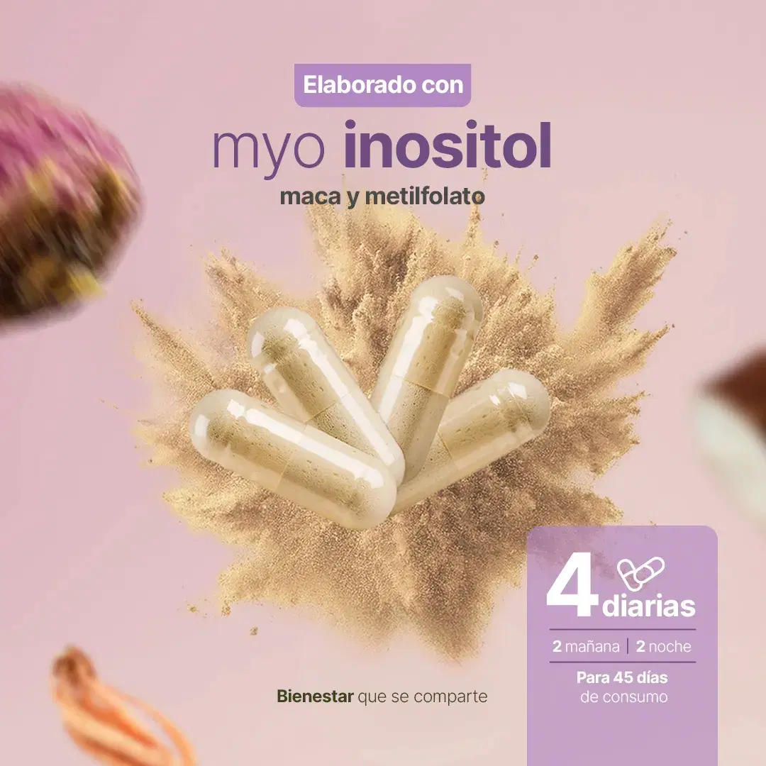 Imagen de Complejo de Myo Inositol y Shatavari | con Ñame Silvestre, Maca, Vitex, Metilfolato y Vitamina D3 | 180 Cápsulas