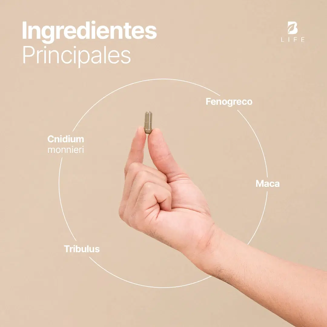 Imagen de Fórmula con Maca, Damiana, Fenogreco y Tribulus | 180 cápsulas de 1420 mg por porción