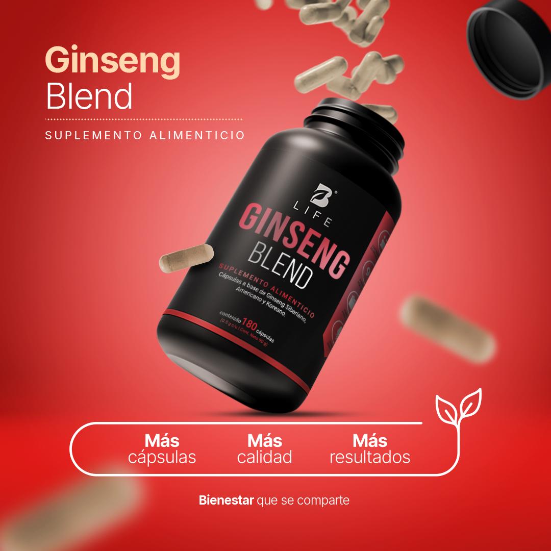 Imagen de Mezcla de Ginseng | origen Siberiano, Americano y Koreano | 180 Cápsulas | 1000 mg por porción