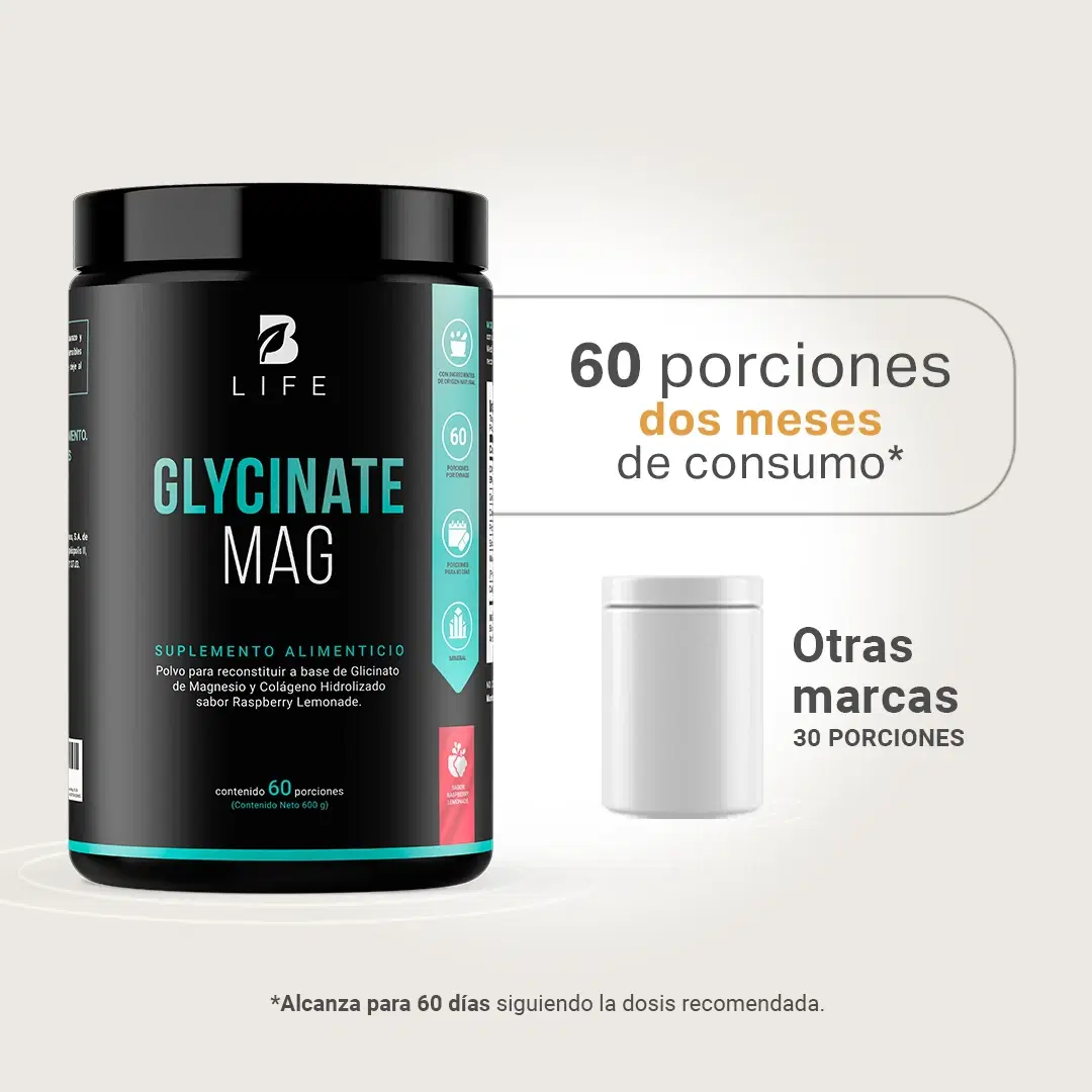 Imagen de Glicinato de Magnesio en Polvo | 600 g | 60 porciones | Sabor Raspberry Lemonade