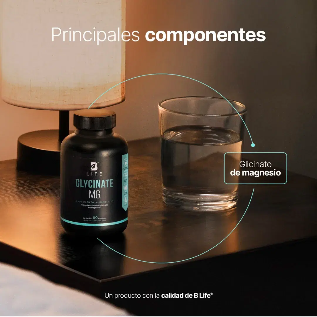 Imagen de Glicinato de Magnesio | 1200 mg por Porción | 60 Cápsulas