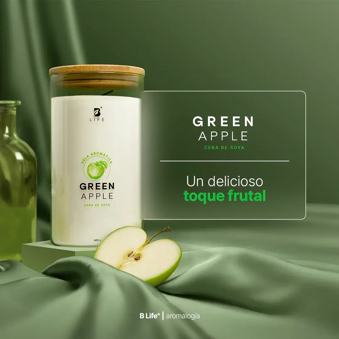 Imagen de Green Apple Aromatic Candle | Vela Aromática Frutas Verdes 600 g