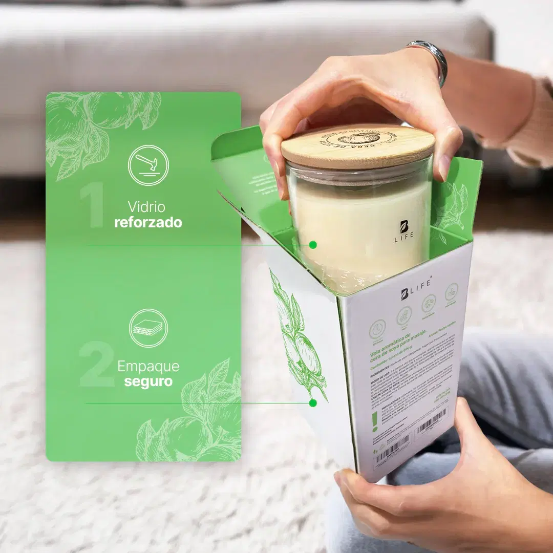 Imagen de Green Apple Aromatic Candle | Vela Aromática Frutas Verdes 600 g