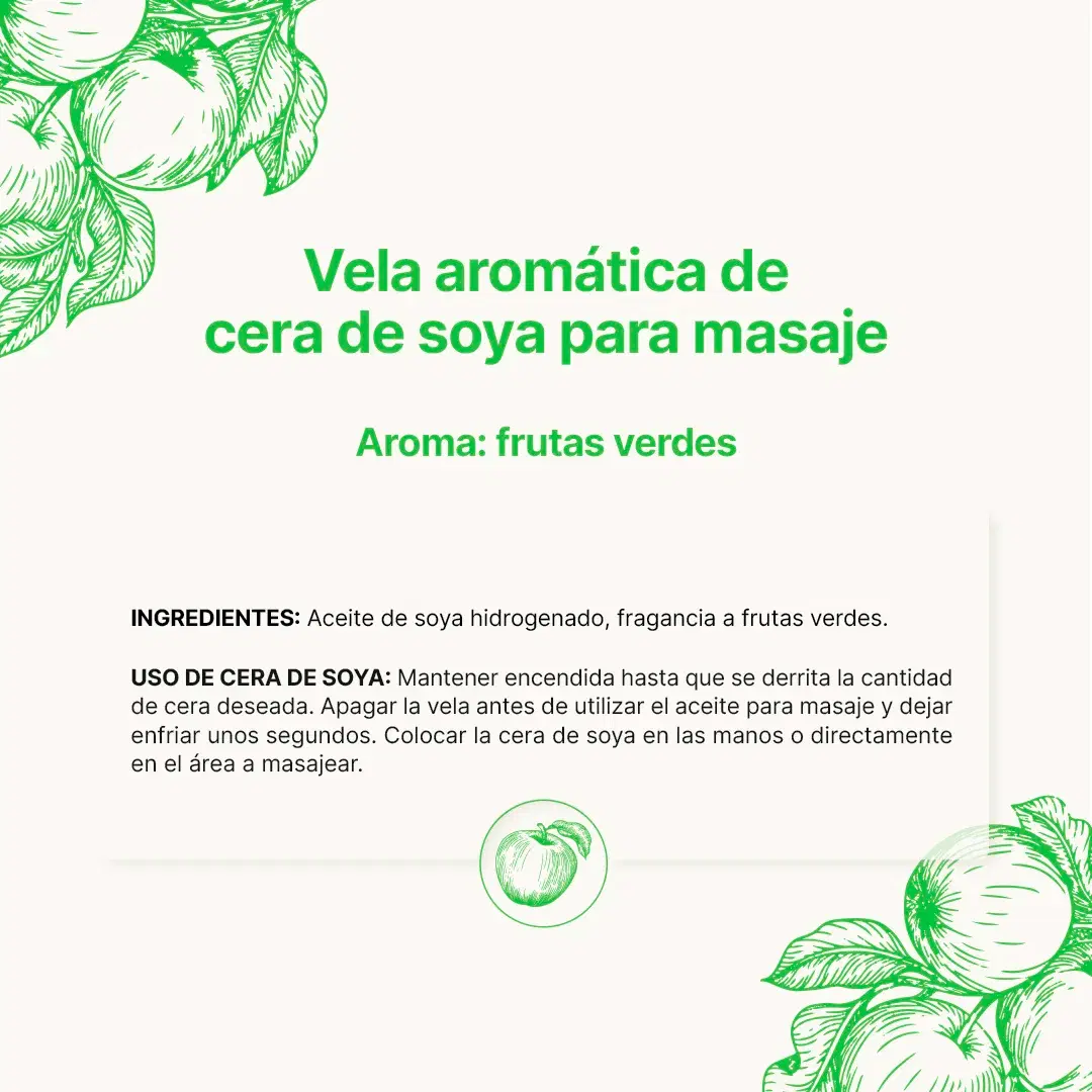 Imagen de Green Apple Aromatic Candle | Vela Aromática Frutas Verdes 600 g