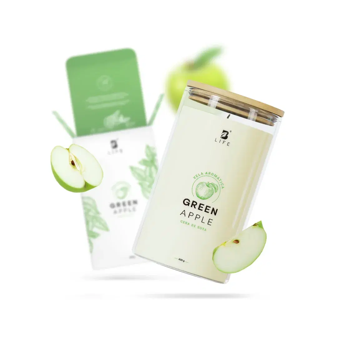 Imagen de Green Apple Aromatic Candle | Vela Aromática Frutas Verdes 600 g