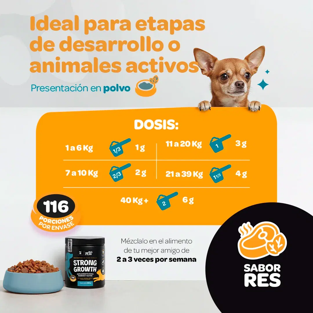 Imagen de Suplemento para Perros y Gatos | Adicionado con Omega 3, Vitaminas y Minerales | 350 g | Sabor Res