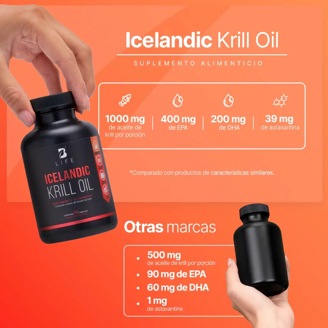 Imagen de Aceite de Krill | 1000 mg de (EPA y DHA) con Astaxantina y Fosfolípidos