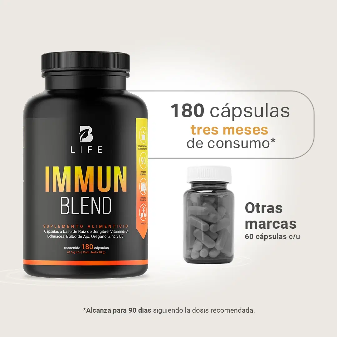 Imagen de Mezcla con Jengibre, Vitamina C, D3, Zinc, Equinácea, Orégano y Ajo | 1000 mg por Porción
