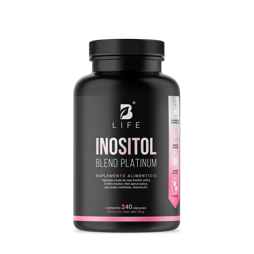 Imagen de Mezcla Platinum de Inositol | con Myo Inositol, Colina, D-chiro Inositol, Zinc, Ácido Metilfolato, y Vitamina D3 | 240 cápsulas