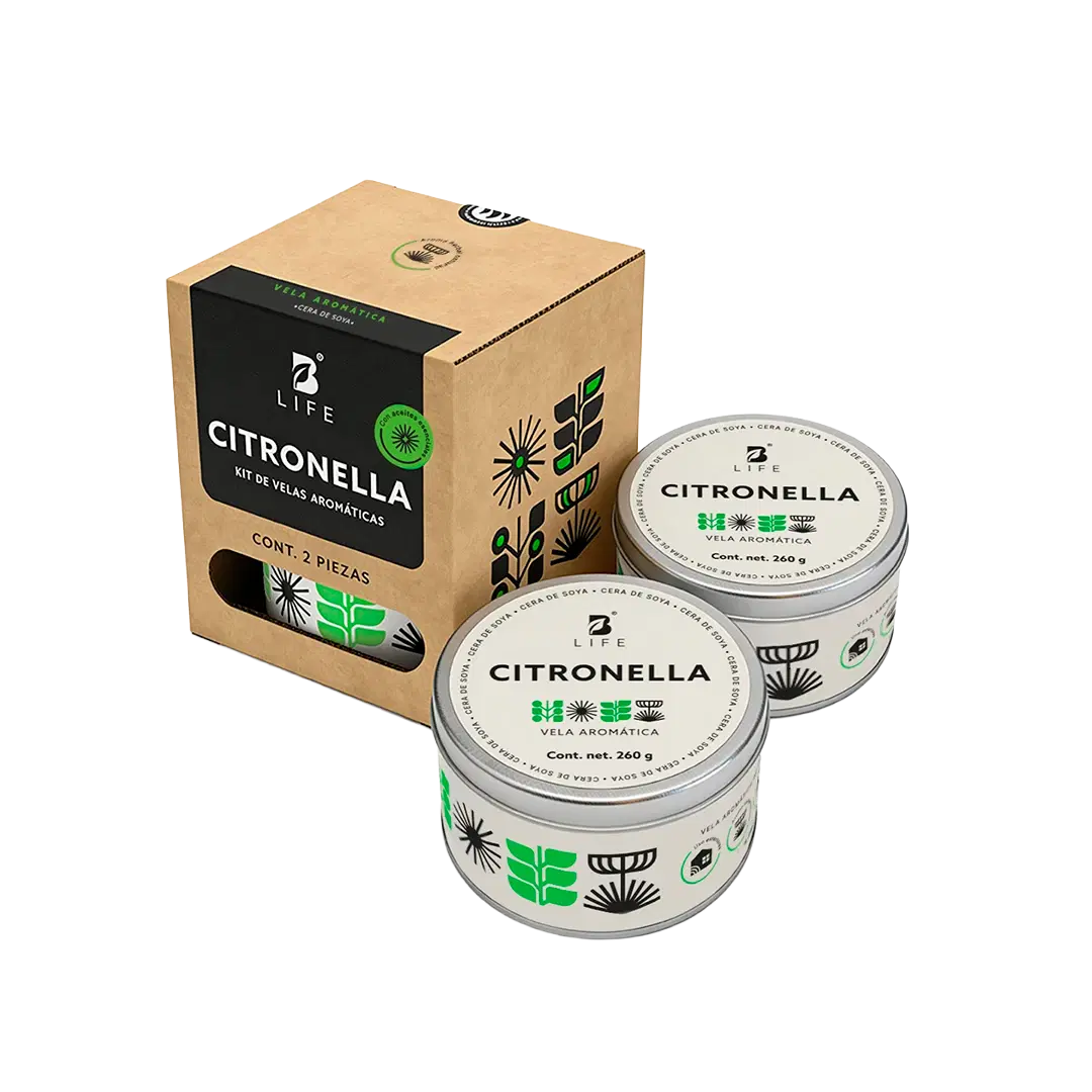 Imagen de Velas de Soya con Citronela | Kit 2 Piezas 260 g | Aroma Natural para Interior y Exterior