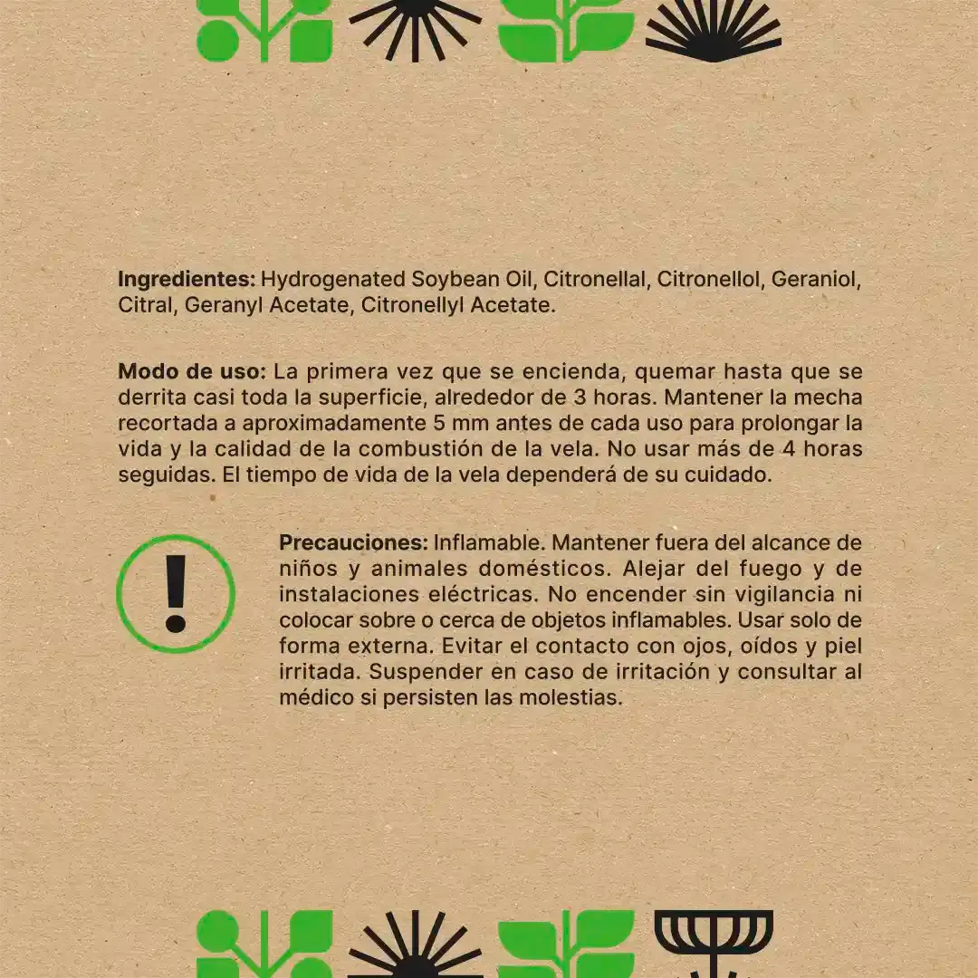 Imagen de Velas de Soya con Citronela | Kit 2 Piezas 260 g | Aroma Natural para Interior y Exterior