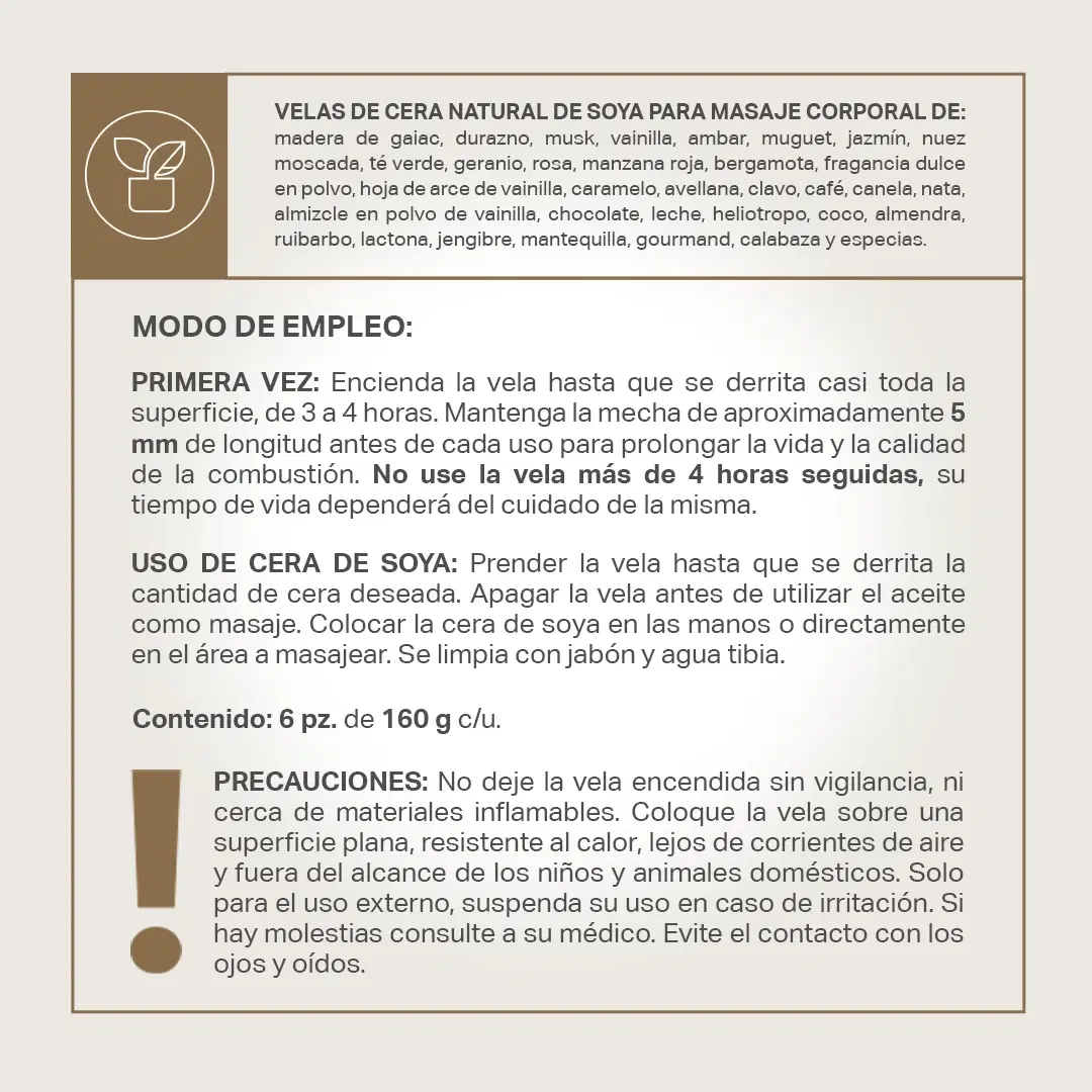 Imagen de Kit de 6 Velas Enchanted Scents 160 g c/u