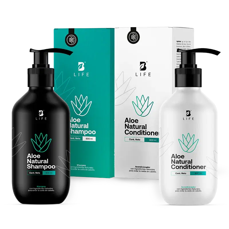 Imagen de Kit Natural de Aloe Champú y Acondicionador 800 ml c/u