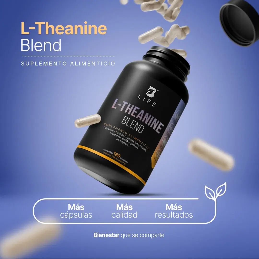 Imagen de L-Teanina con GABA y Glicinato de Magnesio | 200 mg por porción | 180 Caps