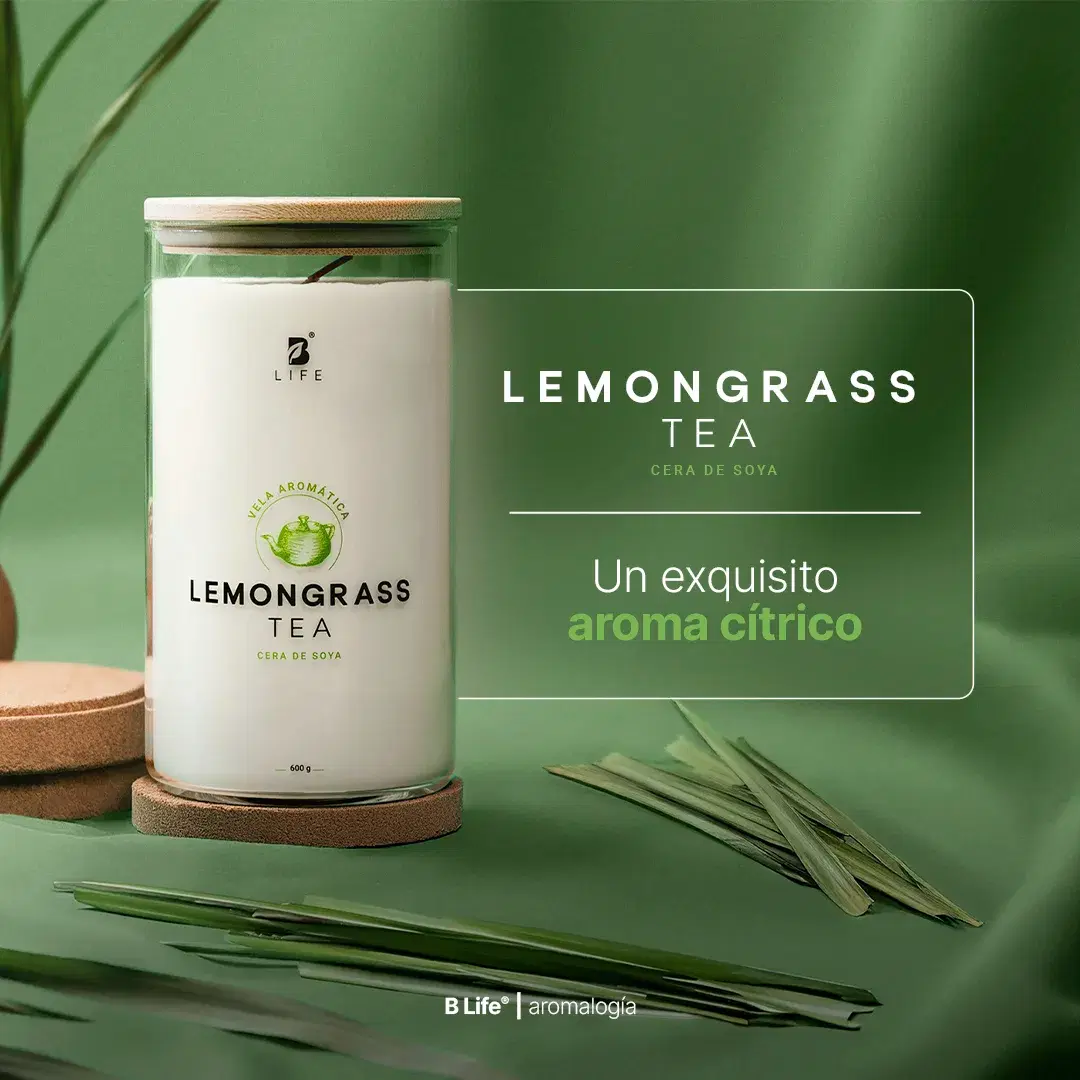 Imagen de Lemongrass Tea Aromatic Candle | Vela Aromática Té de Limón 600 g