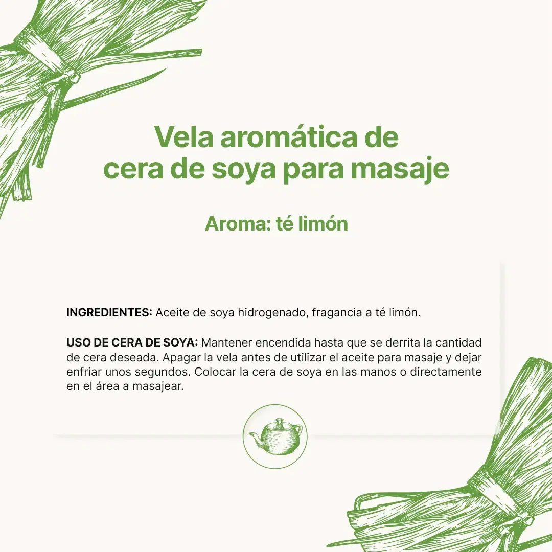 Imagen de Lemongrass Tea Aromatic Candle | Vela Aromática Té de Limón 600 g
