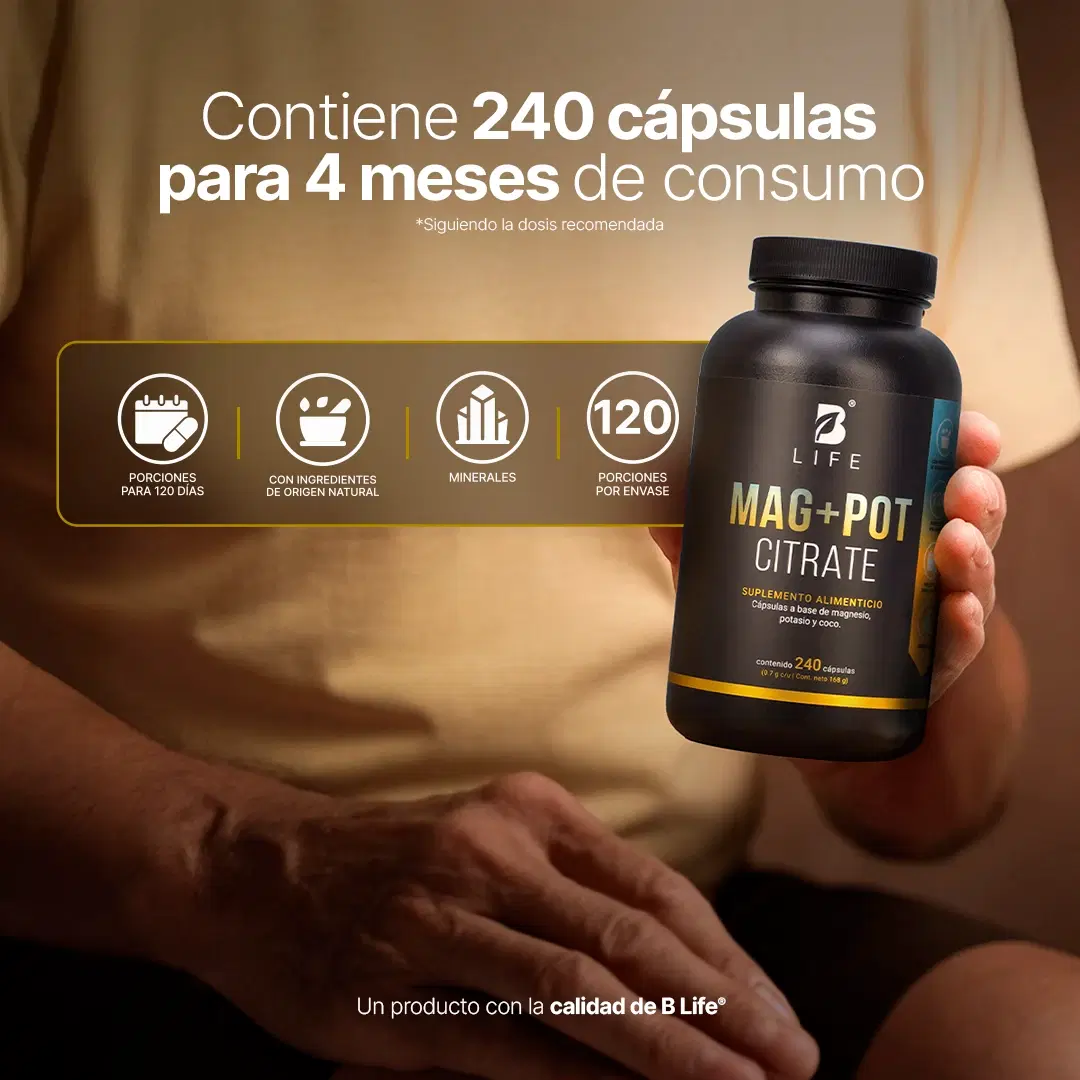 Imagen de Magnesio y Potasio | Adicionado con coco orgánico | 240 Cápsulas | 1400 mg por porción