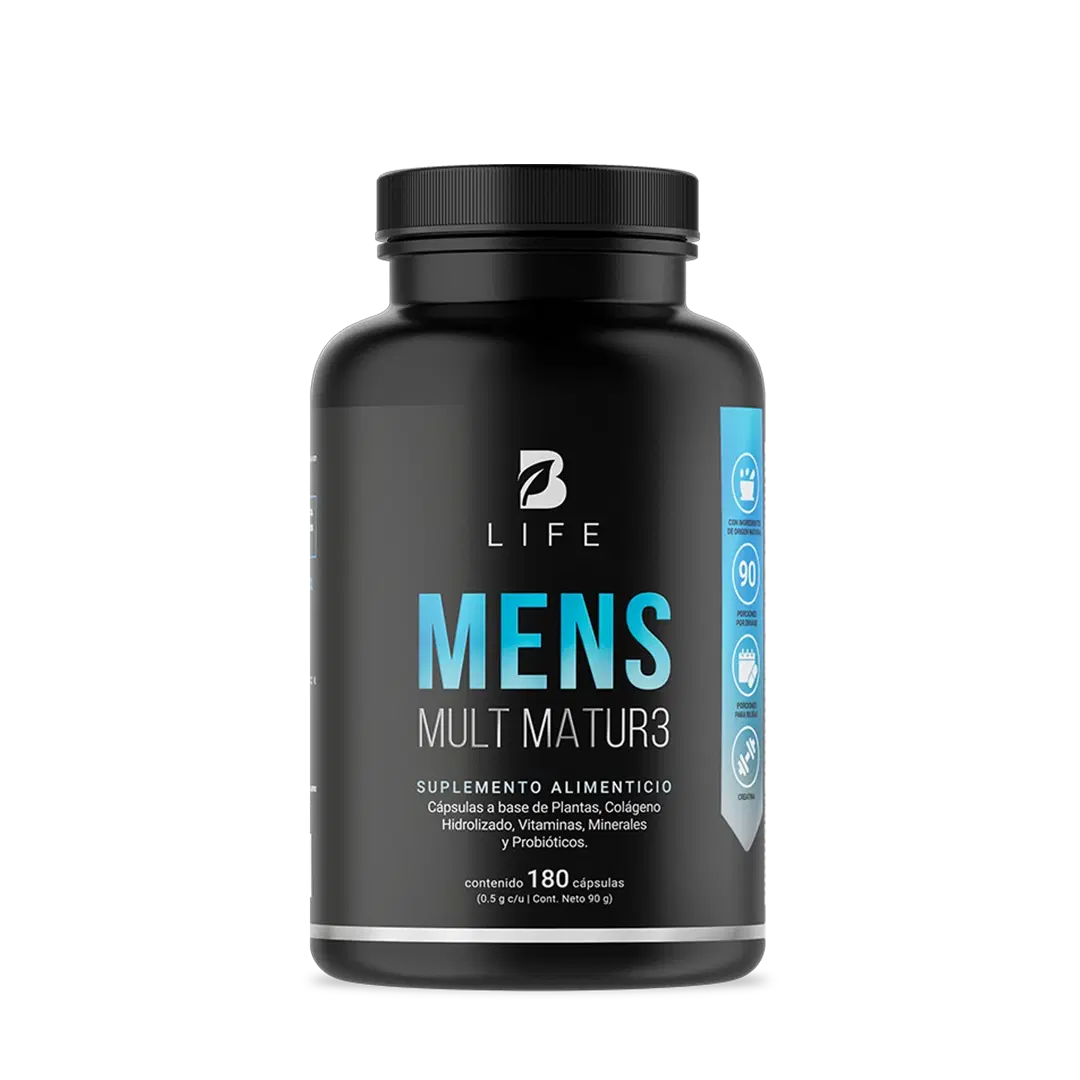 Imagen de Multivitamínico para Hombre 40+ | Con Vitaminas A, C, D, E, Calcio, Colágeno, Creatina y Probióticos