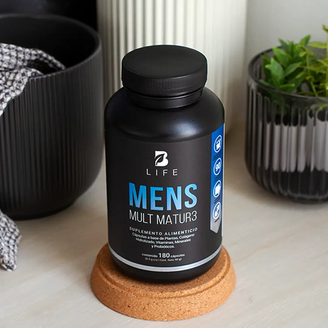 Imagen de Multivitamínico para Hombre 40+ | Con Vitaminas A, C, D, E, Calcio, Colágeno, Creatina y Probióticos