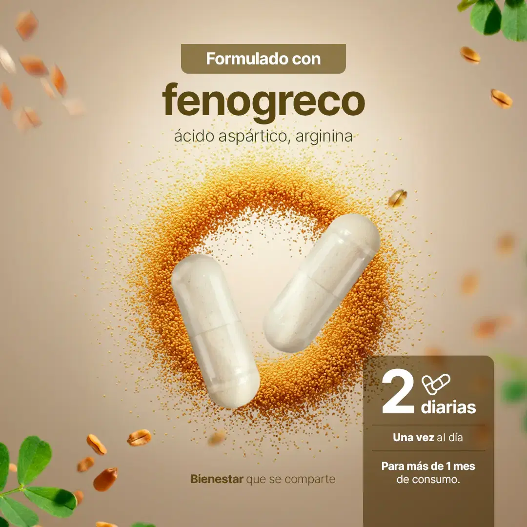 Imagen de Mezcla de Vitaminas Para Hombre | Fenogreco, Ácido Aspártico, Arginina, Zinc y D3