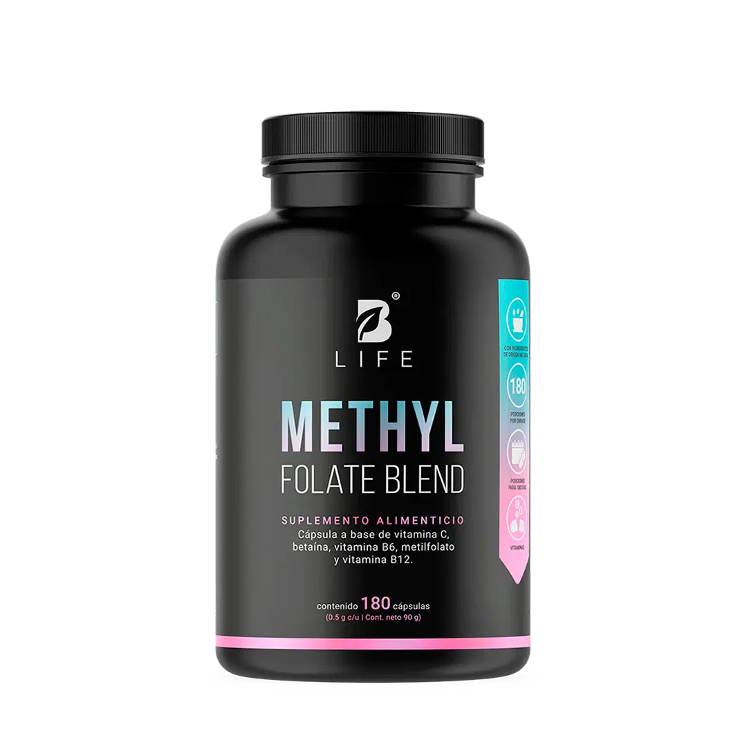 Imagen de Mezcla con Metilfolato, Vitamina C, B6 y B12 | 500 mg por Cápsula | 180 Cápsulas