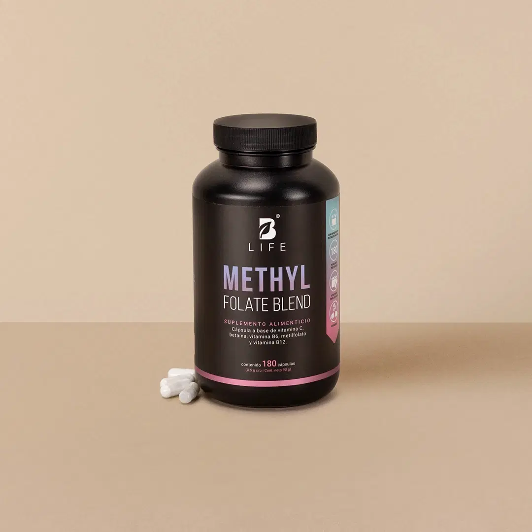 Imagen de Mezcla con Metilfolato, Vitamina C, B6 y B12 | 500 mg por Cápsula | 180 Cápsulas