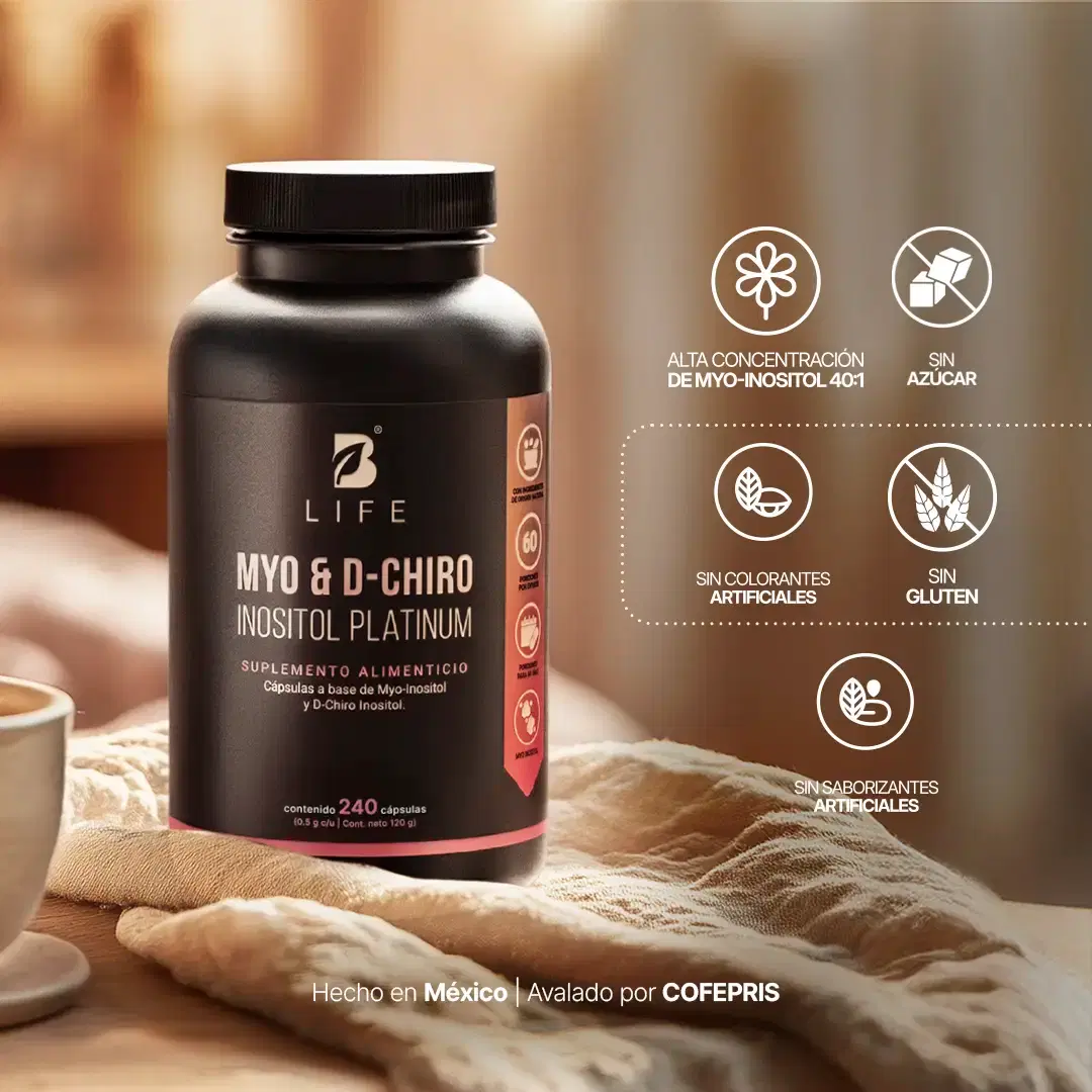 Imagen de Myo & D-Chiro Inositol en cápsulas | Relación Ideal 40:1 de Alta Pureza | Fórmula Platinum | 2000 mg por porción